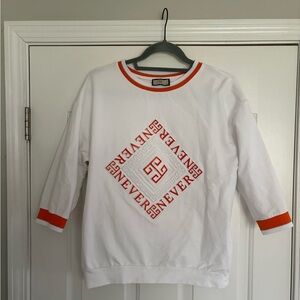 SOGO High Quality White & Orange Womens Shirt size Small